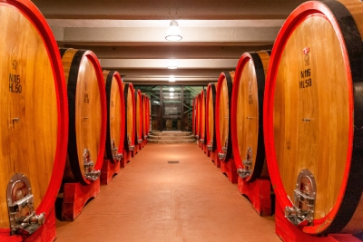 allée de fût de chêne pour le vin.